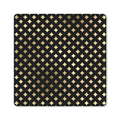 Produktbild von MuchoWow® Mauspad Mousepad Muster - Sterne - Gold 20x20 cm - Mousepads - Maus Mat - Pad - Mausunterlage - Desk Mat - Bureauartikeln