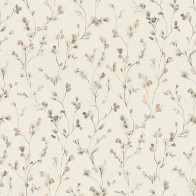 Produktbild von Vliestapete 486131 Tapete Blumen Floral 53 x 1005 cm Rasch Country Charme Grau Beige