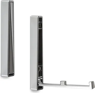 Produktbild von 2er Set Aufbau Klapphaken BARI 120 x 16 x 15 mm verchromt klappbarer Mantelhaken Wandgarderobe Aufbauklapphaken von SOTECH