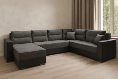 Produktbild von Großes günstiges Ecksofa LARS, Eckcouch mit Schlaffunktion, beidseitige Montage, direkt vom Hersteller.