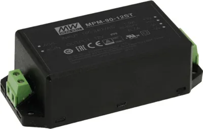 Produktbild von MEANWELL MPM-90-24ST, Medizinisches Netzteil, single output, offen, Modul 90W 24V 3,75A Schraubklemme