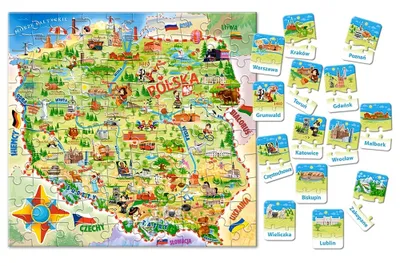 Obrázek produktu pro CASTORLAND Vzdělávací puzzle mapa Polska