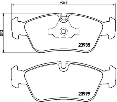 Produktbild von Brembo Bremsbelagsatz, Scheibenbremse Vorderachse P 06 035