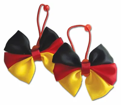 Produktbild von Haargummi 2er Set Deutschland Fanartikel Schwarz Rot Gold Fußball EM WM Zubehör
