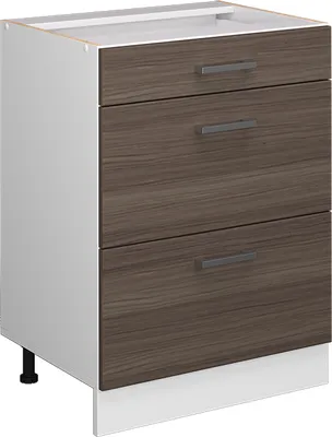 Produktbild von Küchenunterschrank Vicco R-Line Edelgrau 60 cm mit Schubladen, ohne Arbeitsplatte, Model 37724