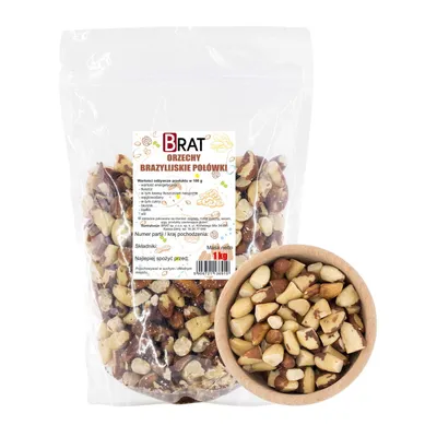Zdjęcie produktu dla Orzechy brazylijskie połówki 1kg Brat.pl