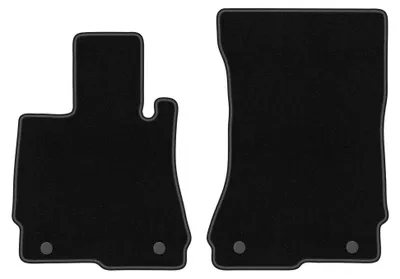 Productafbeelding van Velours voormatten voor Mercedes W221 2005-2013 (sedan) – 2-delig, zwart, op maat – Wielganizator BASIC