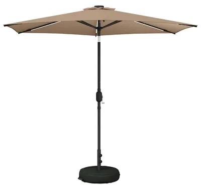Zdjęcie produktu dla Parasol ogrodowy vidaXL z oświetleniem LED i podstawą, 270 x 270 cm