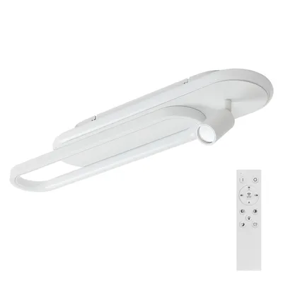 Produktbild von ZMH LED Deckenleuchte Wohnzimmer Deckenlampe Dimmbar mit 1Deckenstrahler Fernbedienung Weiß Küchenlampe 46W Modern 3000K - 6500K Schlafzimmerlampe