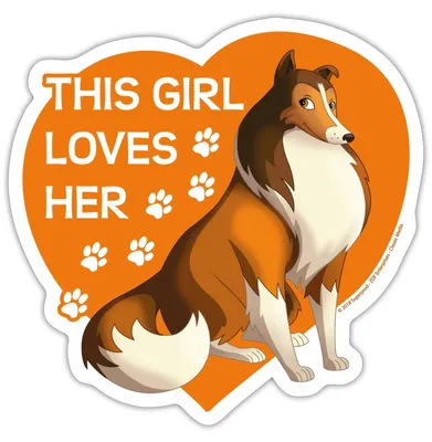 Produktbild von Spreadshirt Lassie Dieses Mädchen Liebt Lassie Spruch Sticker Aufkleber, 10 x 10 cm, Mattweiß