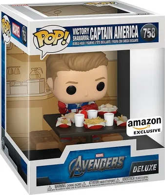 Produktbild von Marvel Avengers - Victory Shawarma: Captain America 758 Amazon Exclusive - Funko Pop! - Vinyl Figur