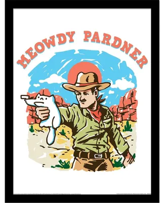 Immagine prodotto di Threadless - Poster incorniciato "Un cowboy e un gatto" PM13579 (40 cm x 30 cm) (colorato)