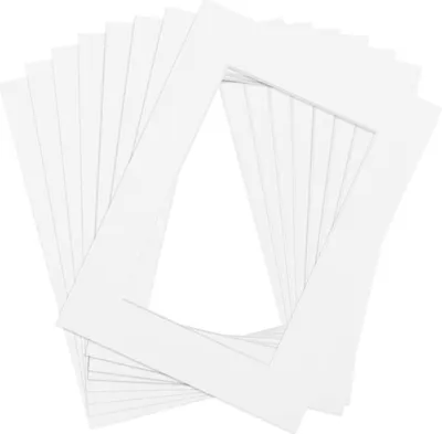 Produktbild von 3D Bilderrahmen Set 23x23 cm Weiß Beige Passepartout - 2er Pack