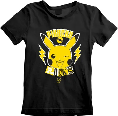 Immagine prodotto di Pokemon - Pikachu Rocks Bambini - Maglietta nera - Taglia 158