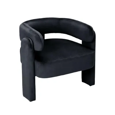 Image de HomeMiYN Fauteuil lounge moderne, fauteuil rembourré avec assise large, chaise de lecture confortable pour salon, chambre et coin lecture