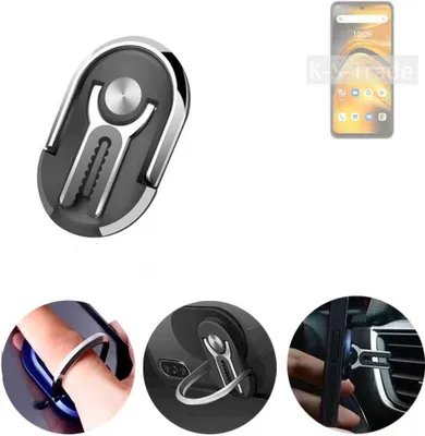 Produktbild von K-S-Trade 3in1 Smartphone-Ring Handy-Ring kompatibel mit UMIDIGI A13 Pro 5G Fingerhalterung  Handyring Tischständer Lüftungsgitter-Halterung Tisch