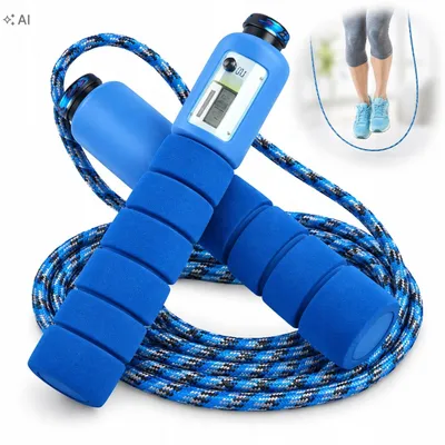Zdjęcie produktu dla Skakanka Sportowa Z Licznikiem 275Cm Regulowana Łożyskowana Do Cardio