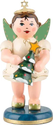 Produktbild von Engel mit Tannenbaum (6cm) von Hubrig Volkskunst