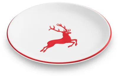 Immagine prodotto di Gmundner Vetroceramica Rosso rubino Cervo Piatto da dessert Coppa (Ø 20 cm)