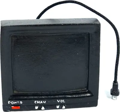 Produktbild von Creal 72672 alter schwarz Fernseher 1:12 für Puppenhaus