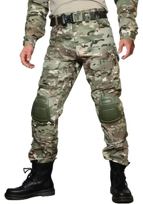 Produktbild von FICUHGOC Herren Cargo taktische Hose mit Knieprotektoren Moro 30