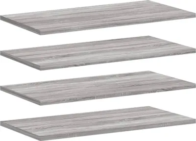 Obrázok produktu pre vidaXL Nástenné police 4 ks Sivá Sonoma 60x20x1,5 cm Materiál na báze dreva