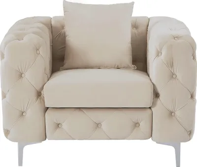Produktbild von Chesterfield-Sessel - Samt - Beige - EDWINA