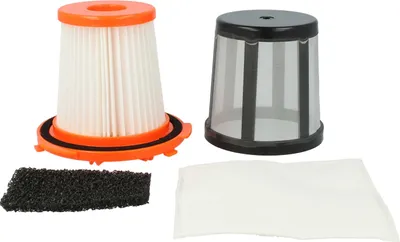 Produktbild von vhbw Staubsaugerfilter kompatibel mit AEG AOS9330 Staubsauger - HEPA-Filter, Motorschutz-Filter, Mikrofilter Orange Schwarz Weiß