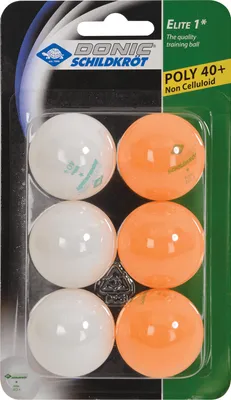 Image de Balles de tennis de table DONIC Elite TT-Ball * 6 pièces - blanc et orange