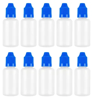 10 leere Pipettenflaschen 30 ml mit blauem Deckel