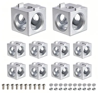 Imagen del producto de Juego de 10 conectores angulares para perfil de aluminio 2020