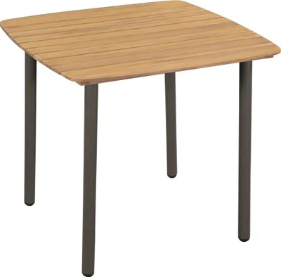 Image de vidaXL Table de jardin en acacia massif et acier 80x80x72cm