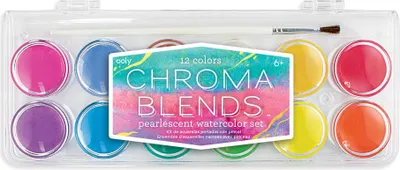 Produktbild von Ooly Aquarellfarben Set Chroma Blends Perlmutt Wasserfarben 13-teilig