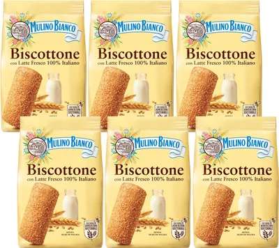 Produktbild von MULINO BIANCO BisBaumwollee Italienisches Mürbegebäck mit Zucker 700g (BisBaumwollee, x6)
