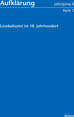 Produktbild von Lesekulturen im 18. Jahrhundert
