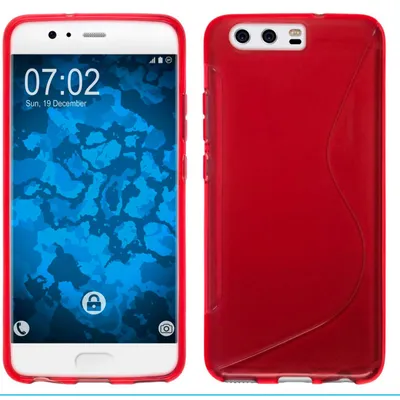 Produktbild von PhoneNatic Case kompatibel mit Huawei P10 Plus - rot Silikon Hülle S-Style Cover