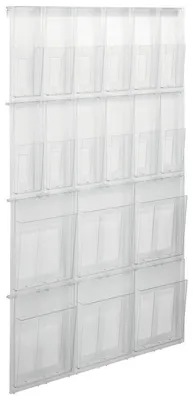 Immagine prodotto di helit H6812302 helit Espositore da parete "the placativ", 6x DIN A4 + 12x 1/3 DIN A4