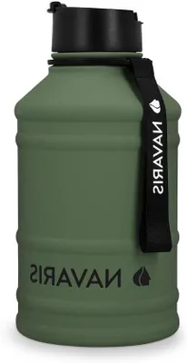 Produktbild von Edelstahl-Wasserflasche 2L groß mit Trinkverschluss Sport