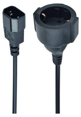 Produktbild von Gembird Stromadapter von C14 (M) auf Schuko (F) Kabel, 0,15m