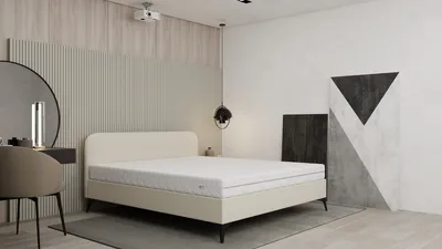 Produktbild von Polsterbett MAVILO - Komfortbett mit Stauraum, Doppelbett, 180x200cm, Beige, Taschenfederkernmatratze, H2/H3
