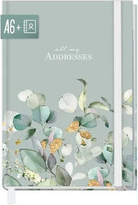Produktbild von Adressbuch / A6+ / Minty Leaves / Häfft-Verlag