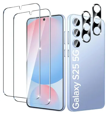 Produktbild von 2X Schutzglas für Samsung Galaxy S25 5G Display Kamera Panzerfolie Full Screen