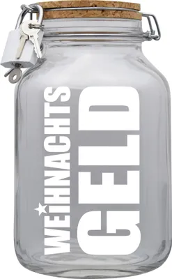 Produktbild von Spardose Geld Geschenk Ideen Weihnachts Geld Transparent Größe XXL 3 Liter