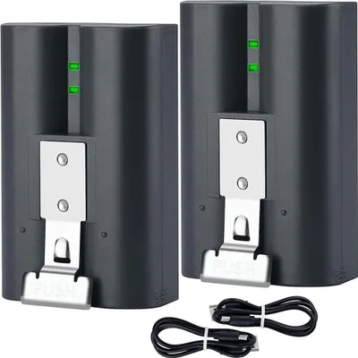 Image de Lot de 2 batteries rechargeables en forme d'anneau, 3,7 V, 6040 mAh, batterie lithium-ion compatible avec les caméras de surveillance, les sonneries vidéo pour Ring Video Doorbell 2/3/4