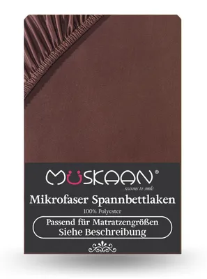 Produktbild von Microfaser Spannbettlaken 140x200 cm - 160x200 cm Schokobraun / Braun
