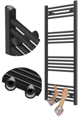 Produktbild von Granitan - Badheizkörper - Handtuchheizkörper 120x50 cm - Heizkörper Schwarz - 386 W - RAVEN