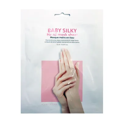 Produktbild von HOLIKA HOLIKA Baby Silky Hand Mask Sheet regenerierende und feuchtigkeitsspendende Handmaske 15.1ml