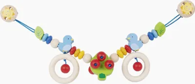 Produktbild von Heimess Kinderwagenkette Holz Vogel bunt Baby Spielzeug