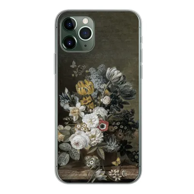 Produktbild von MuchoWow® Handyhülle Schutzhülle Hülle für iPhone 11 Pro Stilleben mit Blumen - Alte Meister - Malerei Silikon Softcase Handy Hülle - Handy