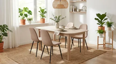 Produktbild von Esstisch SAHARA beige Chêne Riva, rechteckig, ausziehbar 160–200 cm, bis 10 Personen